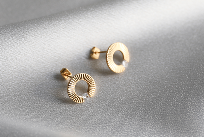 Minimalist Style Stripe Stud Earrings